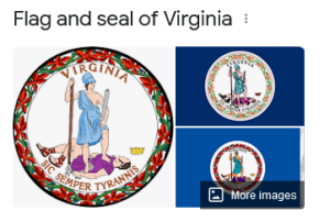 Flag and seal of Virginia